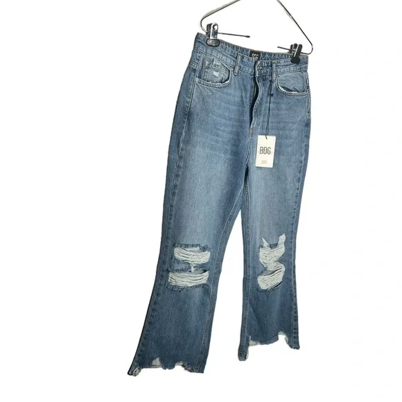 Urban Outfitters BDG Women’s High Rise Raw Hem Distressed Jeans - Picture 5 of 16
